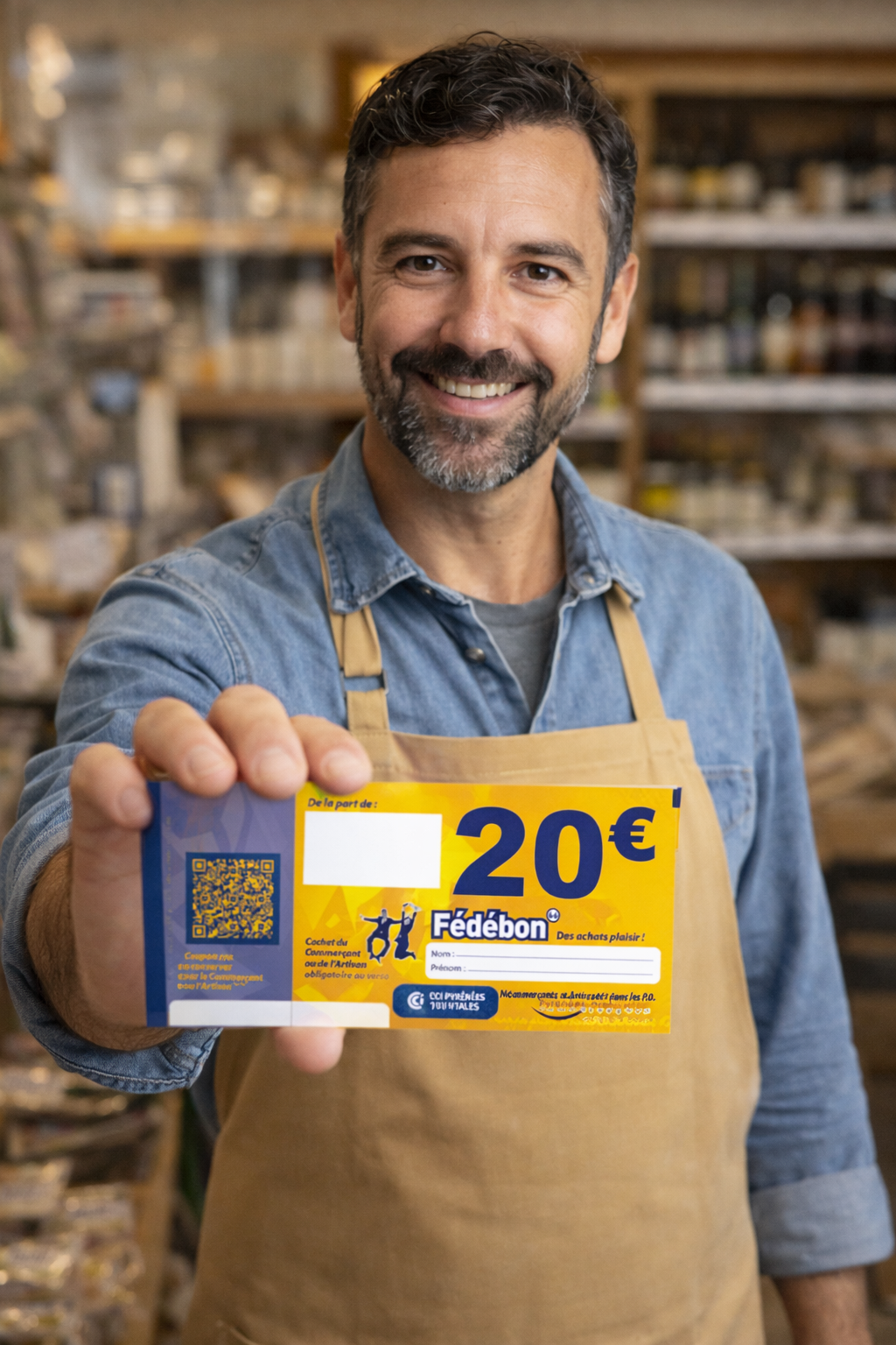 Fédébon
<span>Le shopping local </span>
<span> qui fait plaisir </span>